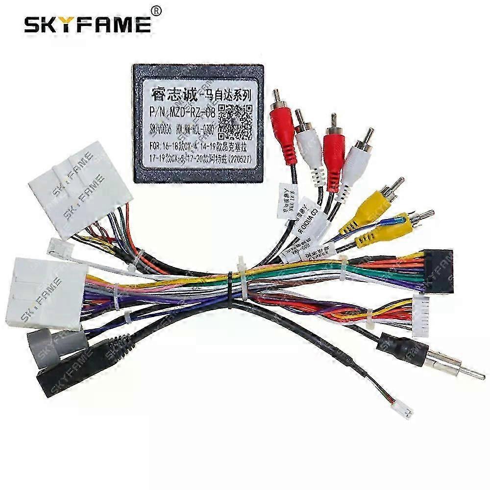 Applies to Car 16pin Wiring Harness Adapter Canbus Box Decoder Android Radio Power Cable Suitable for Mazda 3 Axela Mazda 6 Atenza