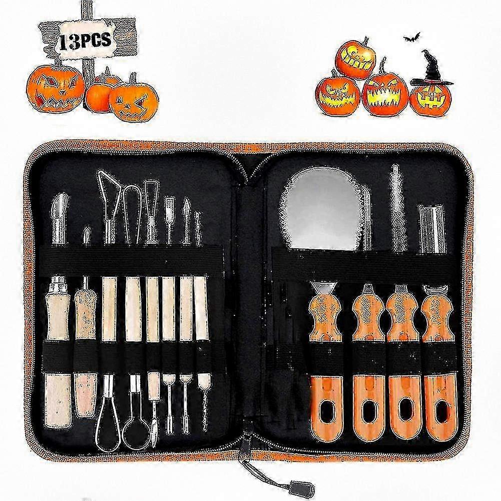 Pumpkin Carving Tools Kit, 12 Pieces of Stainless Steel Tools Suitable for Various Brands