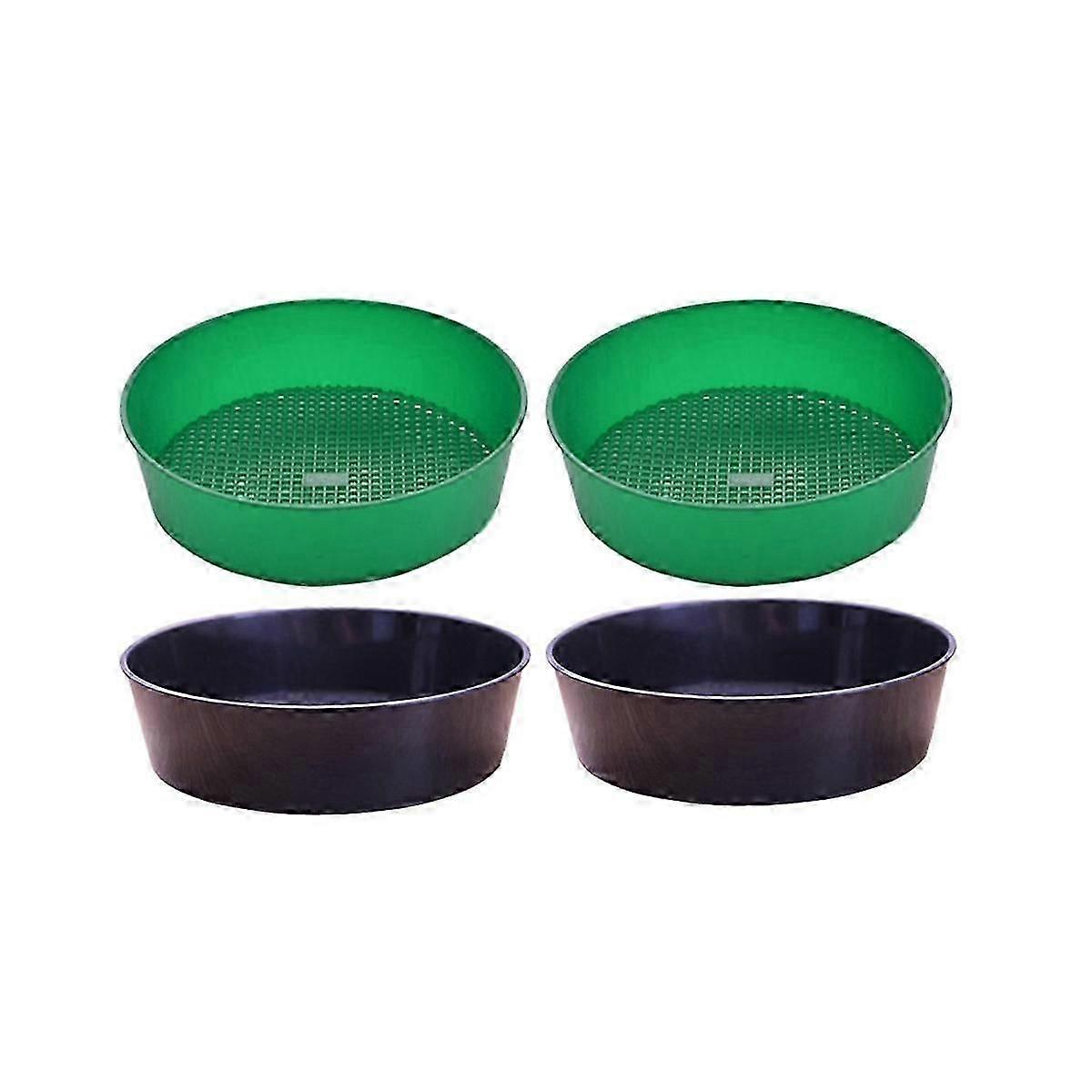 Garden Soil Sifter Garden Planter Filter Soil Sieve 4 Pack Rock Garden Sieve Sand Sieve Set Compost
