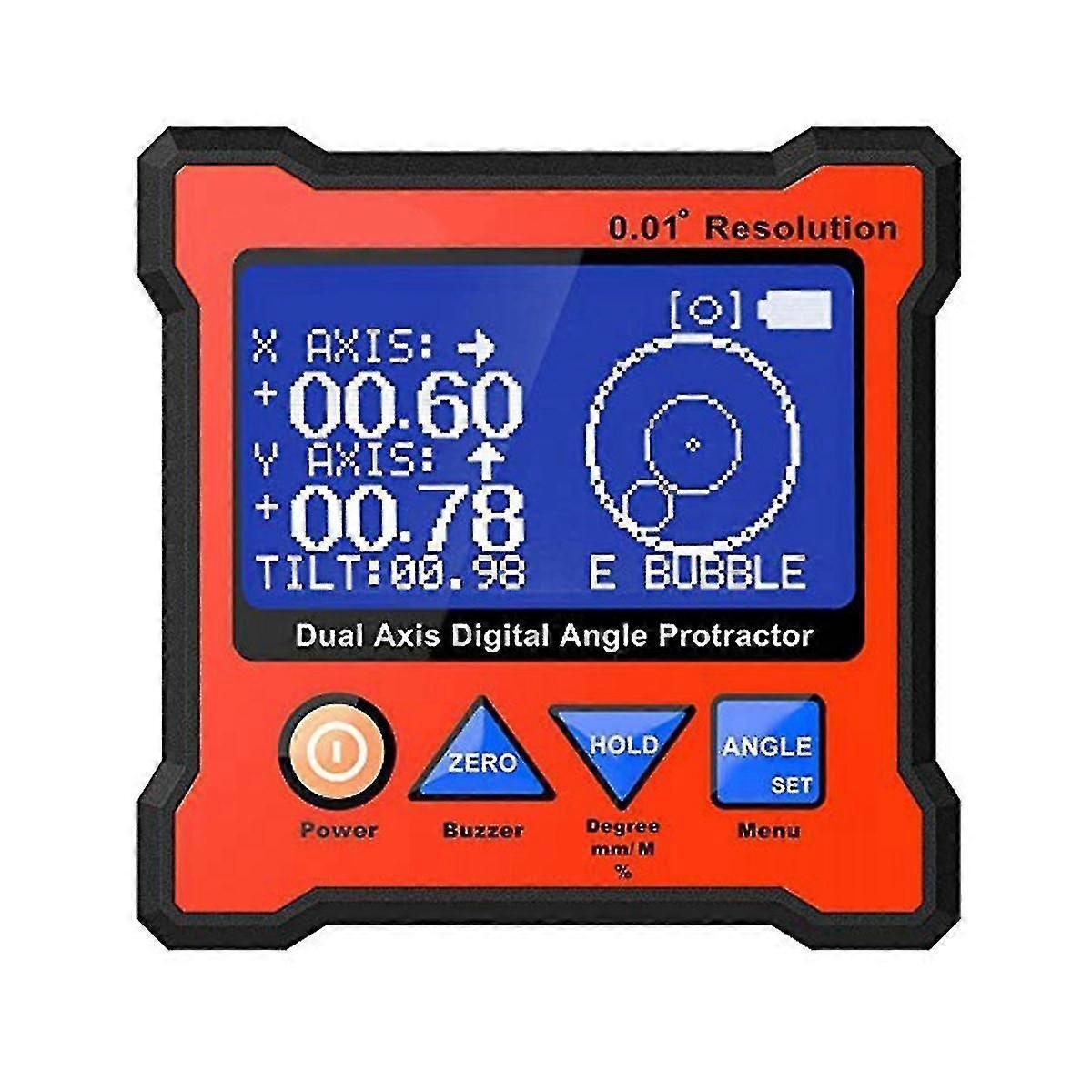 Dxl360s Digital Angle Finder Gyro + Gravity 2 In 1 Lcd Protractor Inclinometer Dual Axis Level Box