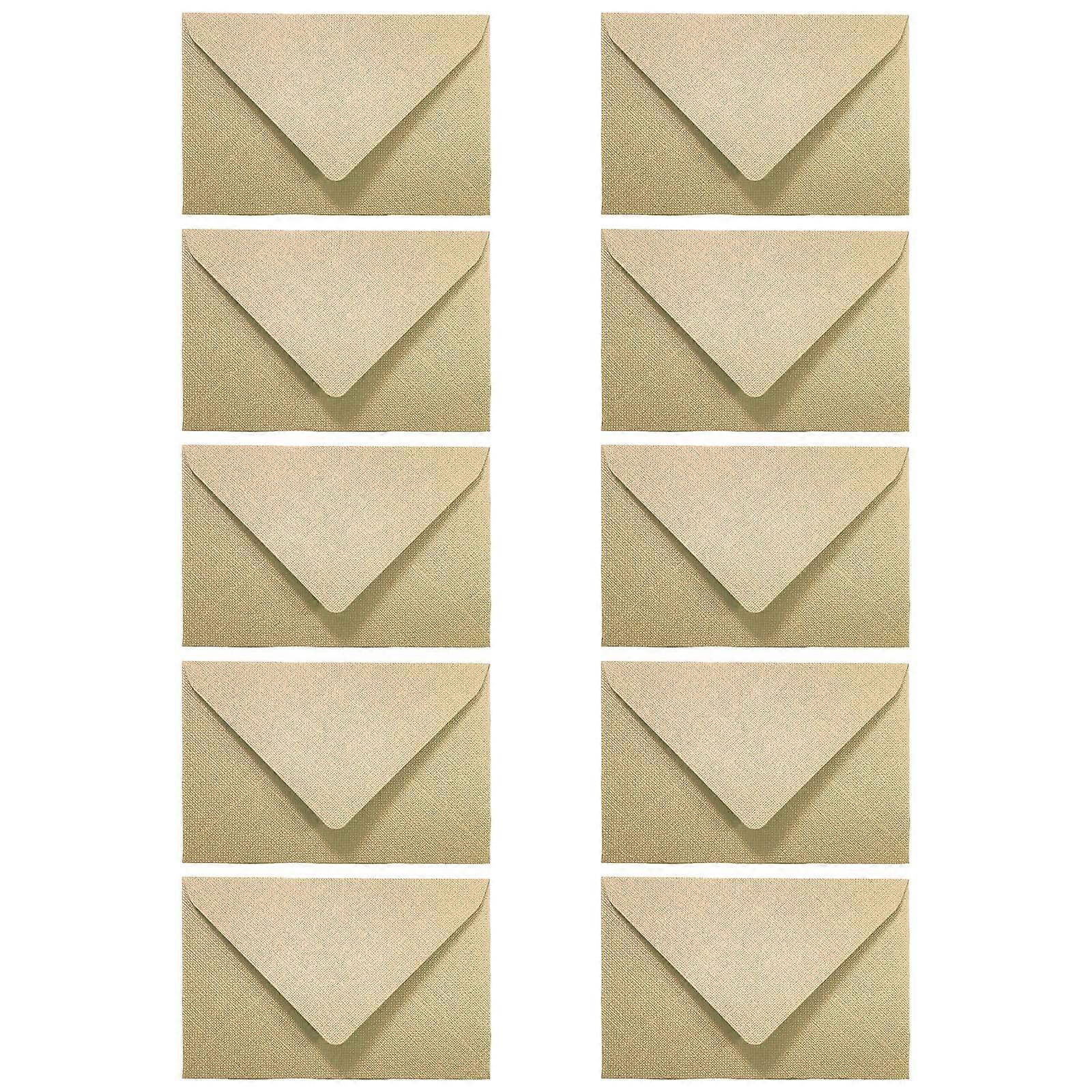 10Pcs Standard Envelopes for Office Checks, Letter Mailing Invoices Colorful Business Envelopes, Business Flap Envelopes Yellow