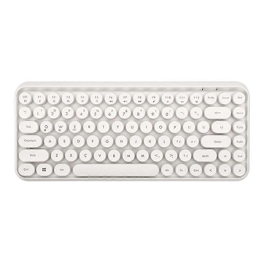 308i Lightweight Durable Computer Laptop Wireless Bluetooth-compatible Keyboard Keypad with 84 Keys Mini Keypad Portable  White