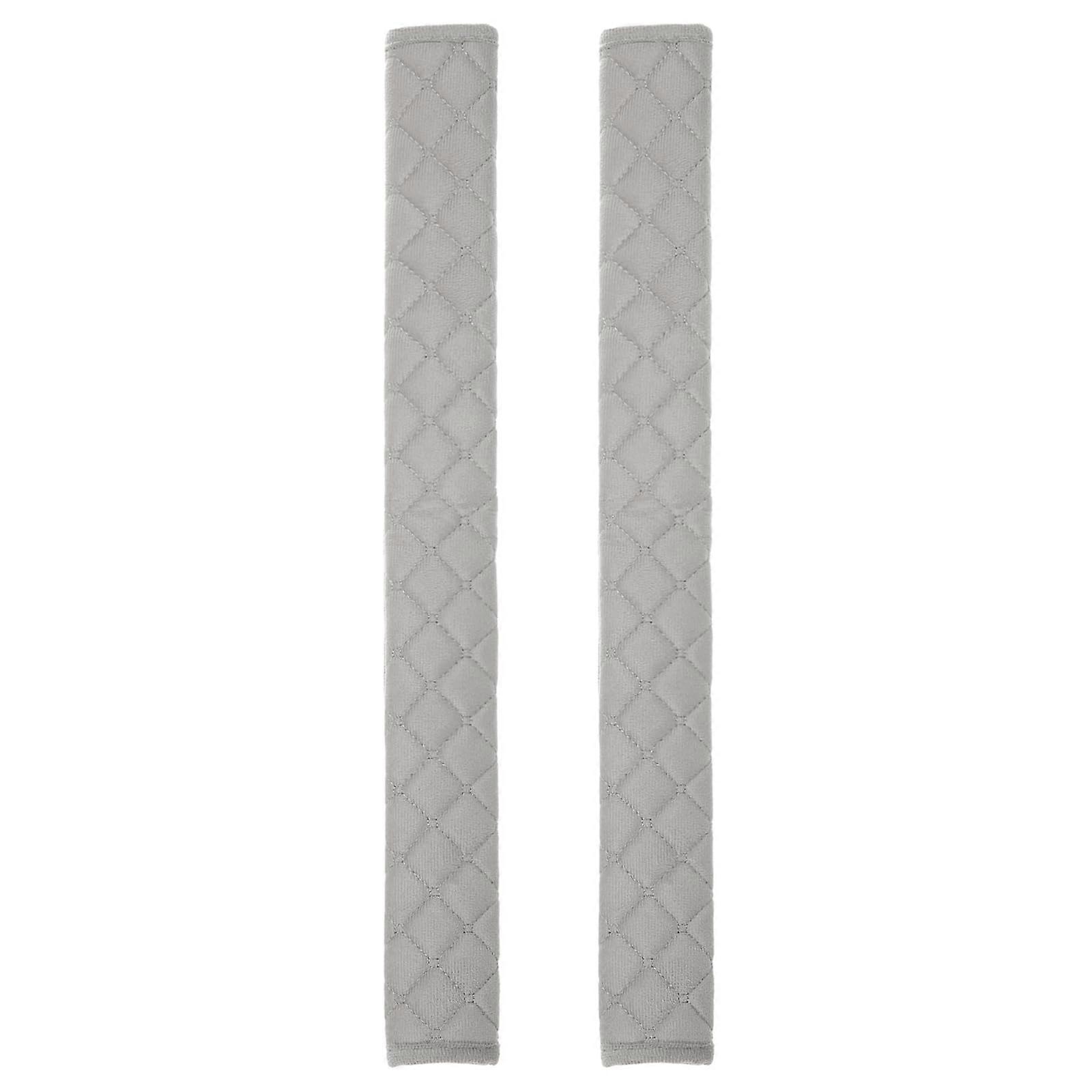 2pcs Grey Car Seatbelt Covers 19.7 Inch Soft Shoulder Pad for Auto Seat Belt Strap Protection