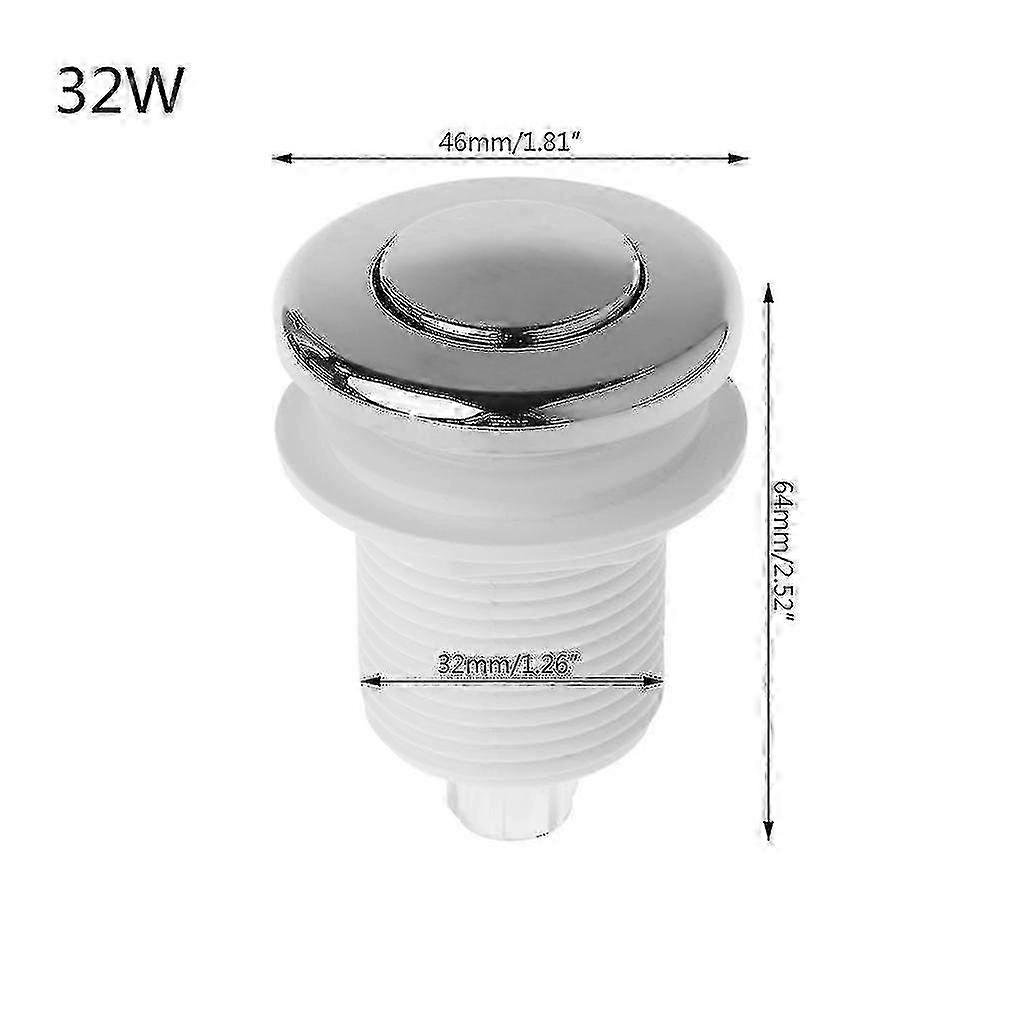 Air Pressure Switch for Bathtub Garbage Disposal - 32mm On/Off Push Button