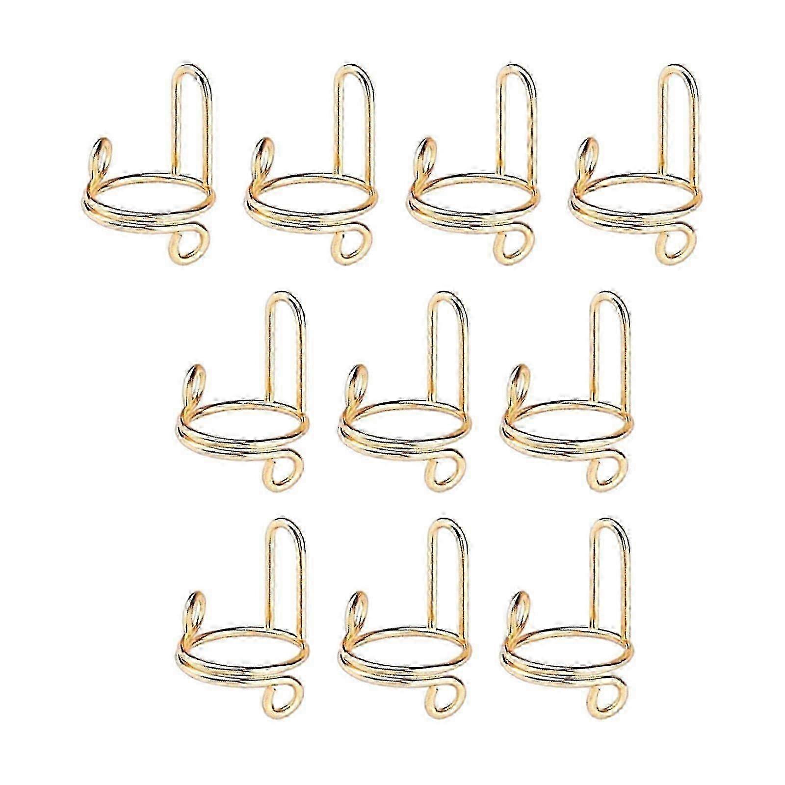 10st nagelringar, halal spikringar set, avtagbar för tryck på naglar nagelkonst dekoration kvinnor gåva metall flicka inget lim