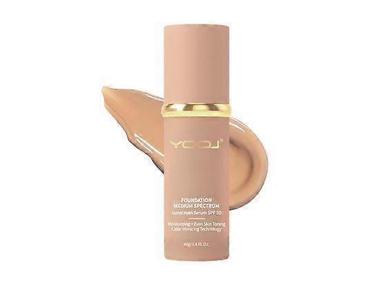 מייקאפ 4 ב-1-ספקטרום בינוני,4 ב-1 נוזל בסיס קוסמטי עם SPF 50+, קונסילר קוסמטי מייקאפ קל משקל, עמיד לאורך זמן ועמיד במים ל