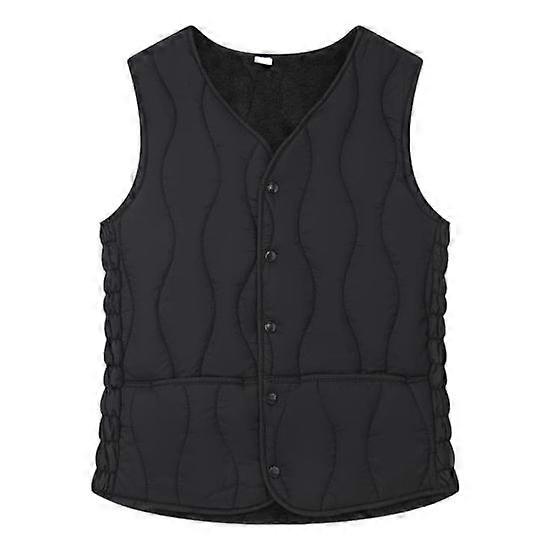 Kvinnors Varm vadderad väst Lätt Ärmlös Slim Fit Väst Vindtät Enkelknäppt Enfärgad väst för hösten