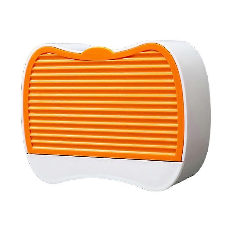 Wall Mount Soap Dish Bathroom Storage Plastic Holder Orange