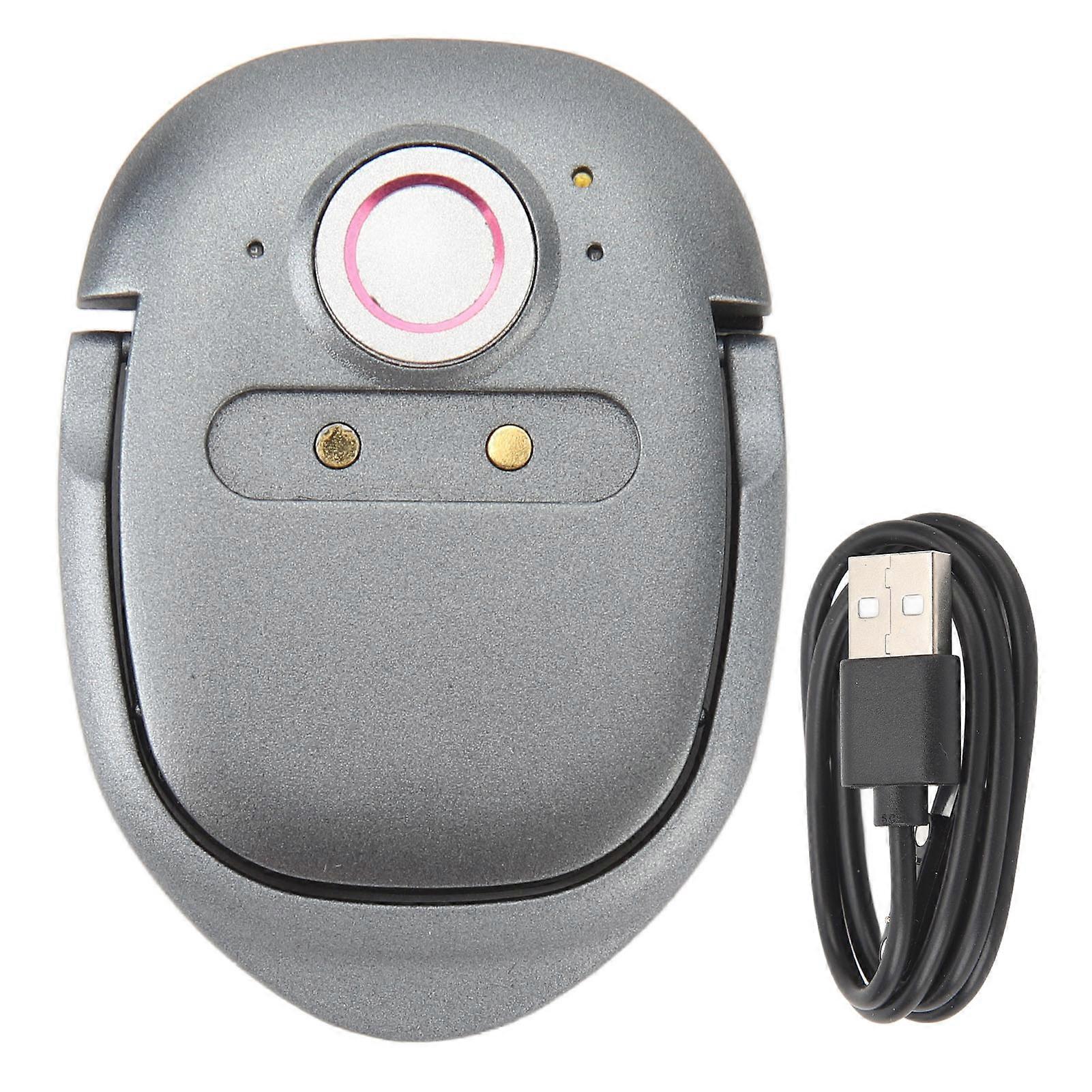 Multi-Language Voice Translator Device Portable Smart Speech Translator Compact Mobile Stand Translation Tool with Built-in Battery Silver Ring Desig