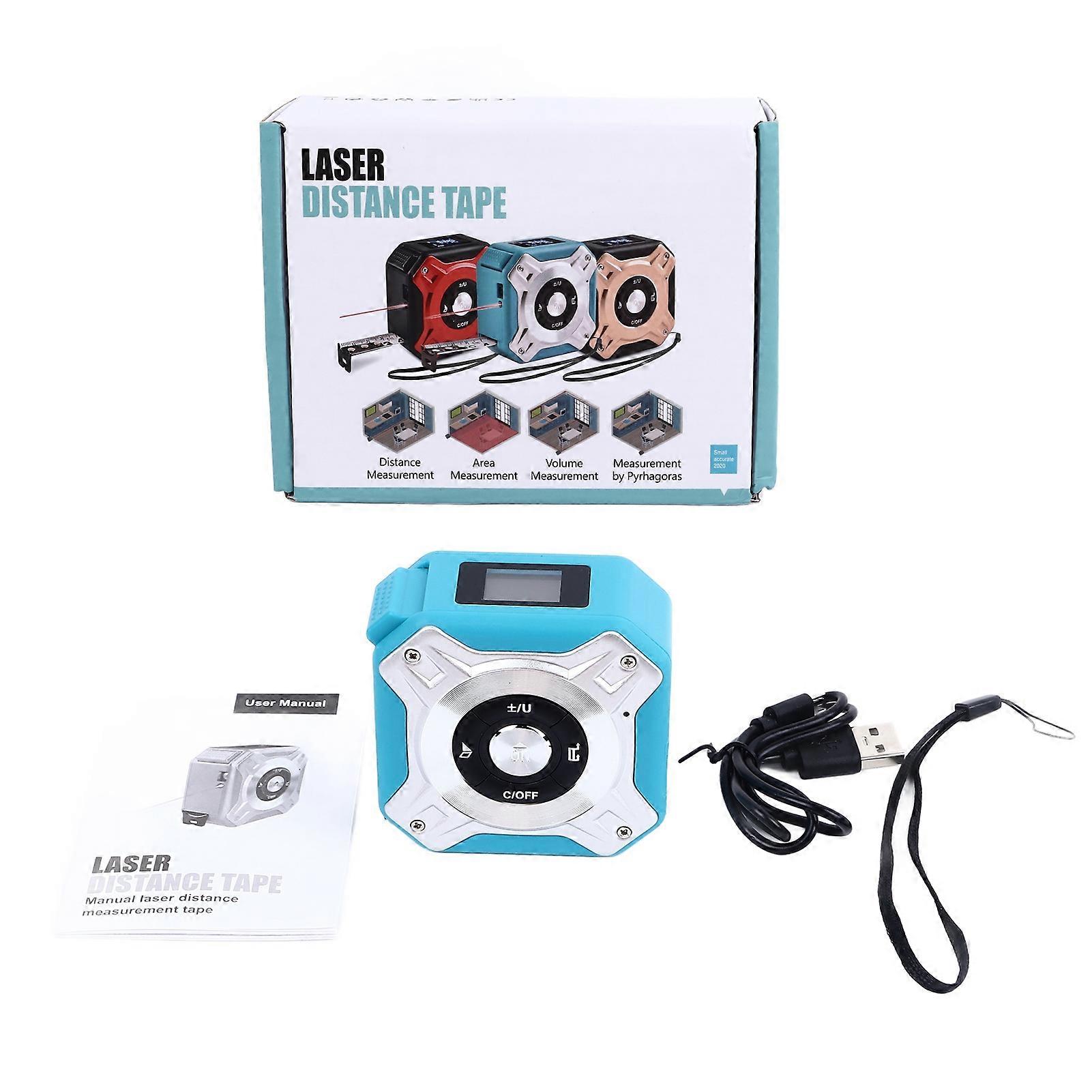 Laser Distance Measuring Tape Tool Rechargeable, Digital