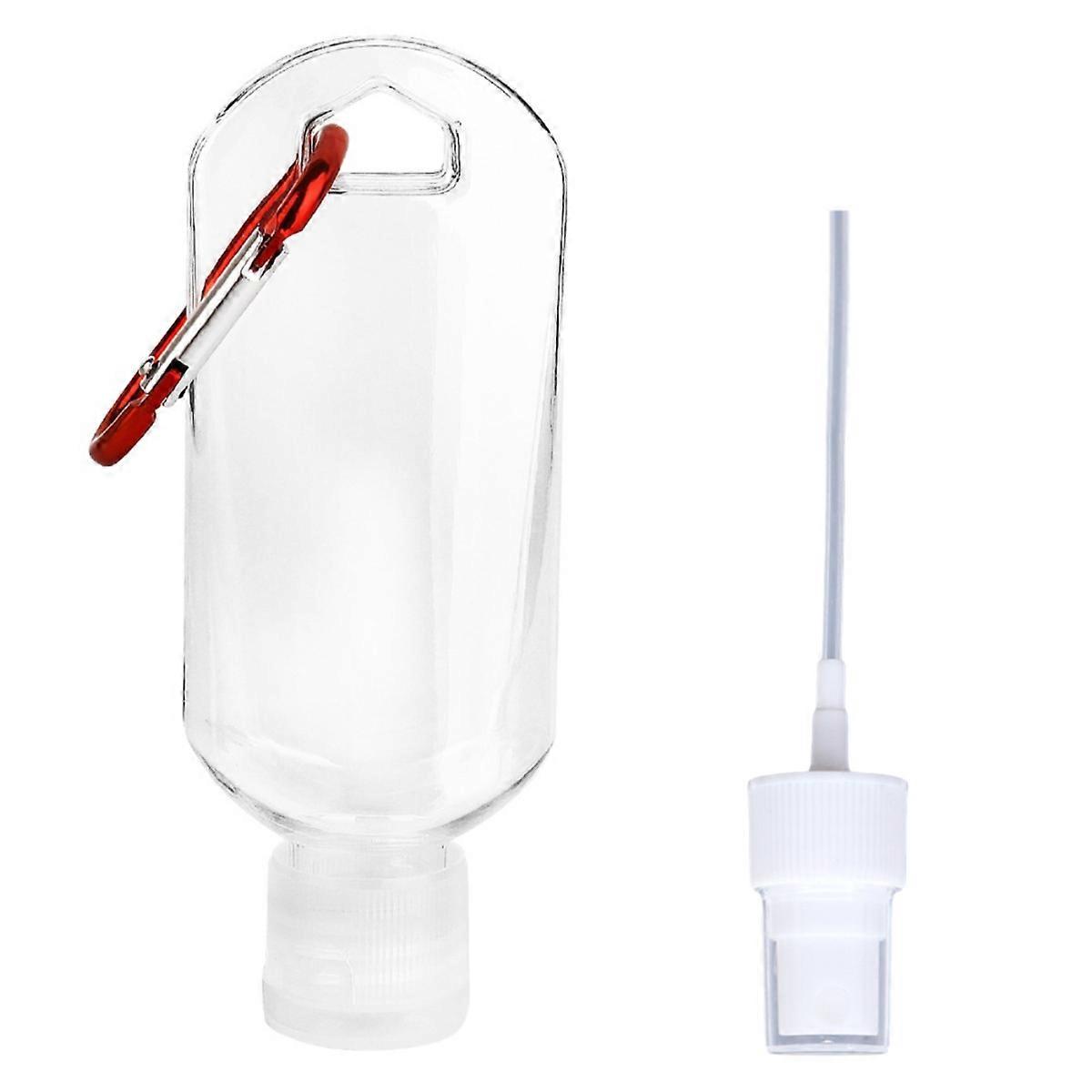 Hand Sanitiser Bottle with Clip x8 50ml Refillable Hand Sanitizer Bottles with Flip Top Lid & Hook Carabine