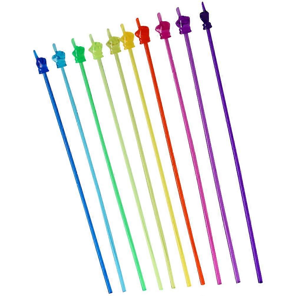 10Pcs Mini Hand Pointers Colorful Hand Patterned Pointers Sticks Classroom Teaching Accessories