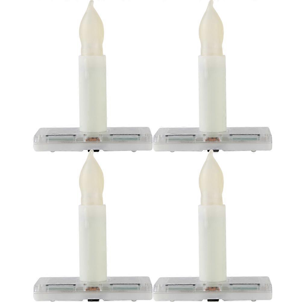 Here's a refined product description for your **4pcs Solar Powered Flameless Candle Lights**:
 
**4pcs Solar Powered Flameless Candle Lights –