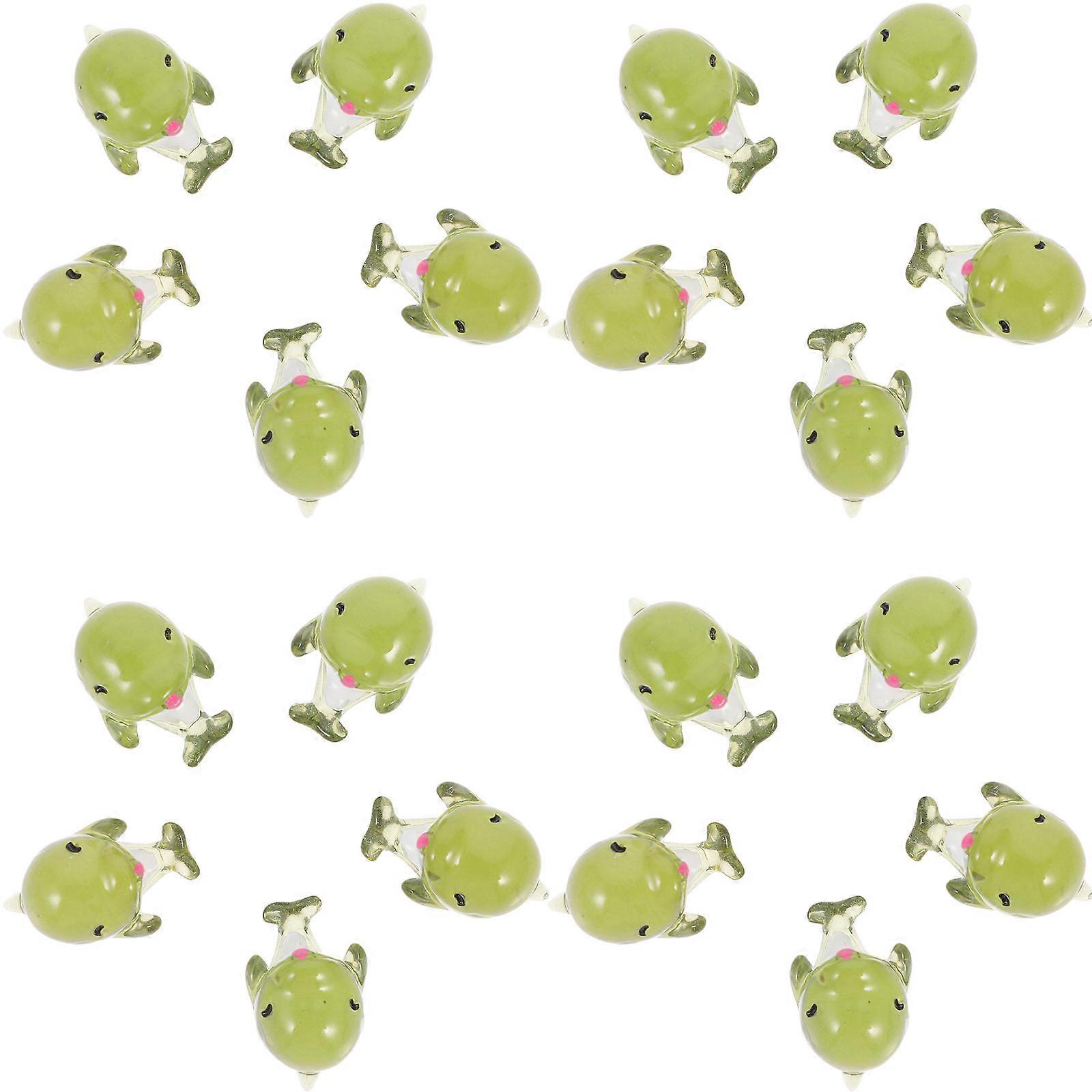 Resin Dolphin Ornaments Miniature Dolphin Home Decoration Light Green 2.50X1.90X1.50CM 20Pcs