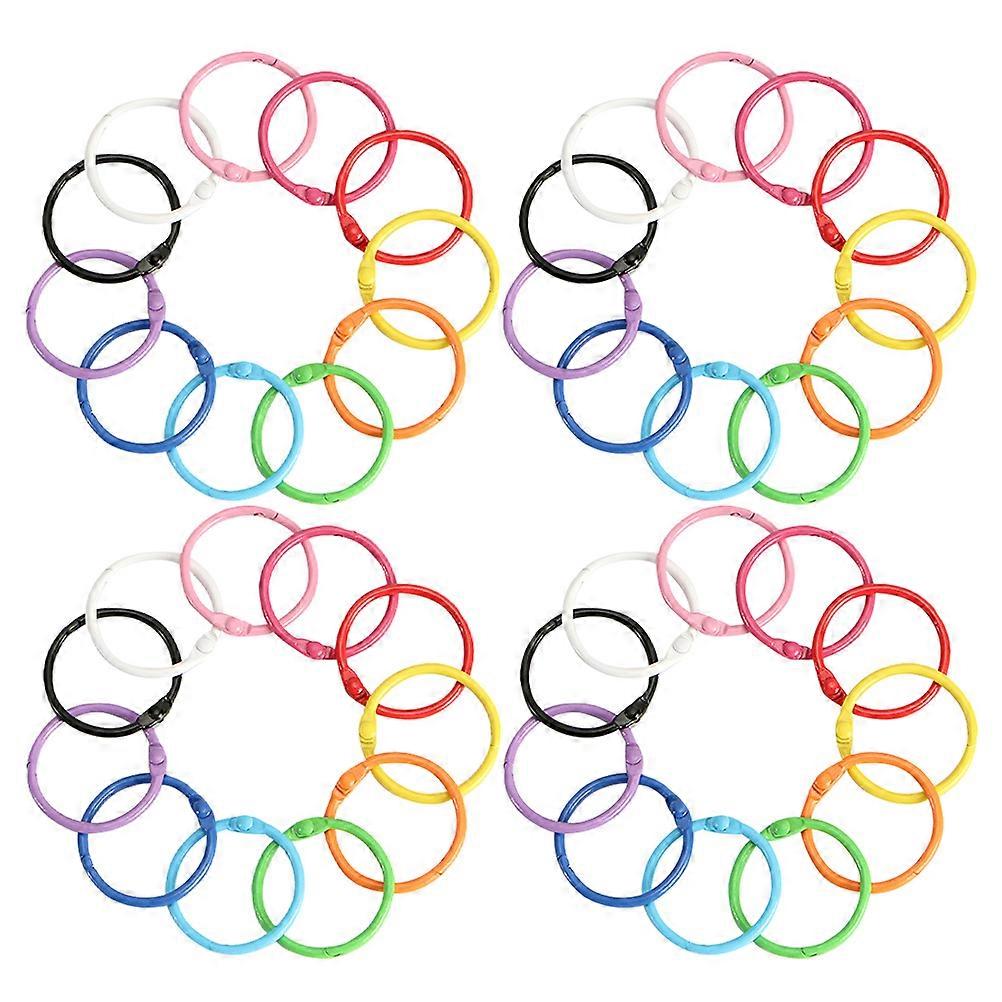 Organizer Rings Multi-Color Binder Rings For Documents Index Cards Creative Users Sleek Design 3.00X3.00X0.30CM 140Pcs