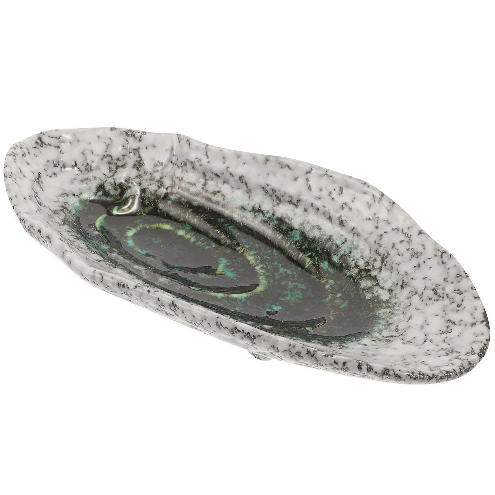 Ceramic Water Feeder Tray – Natural Decorative Dish for Outdoor Gardens, Balconies, Yards and Lawns to Attract Birds and Pollinators