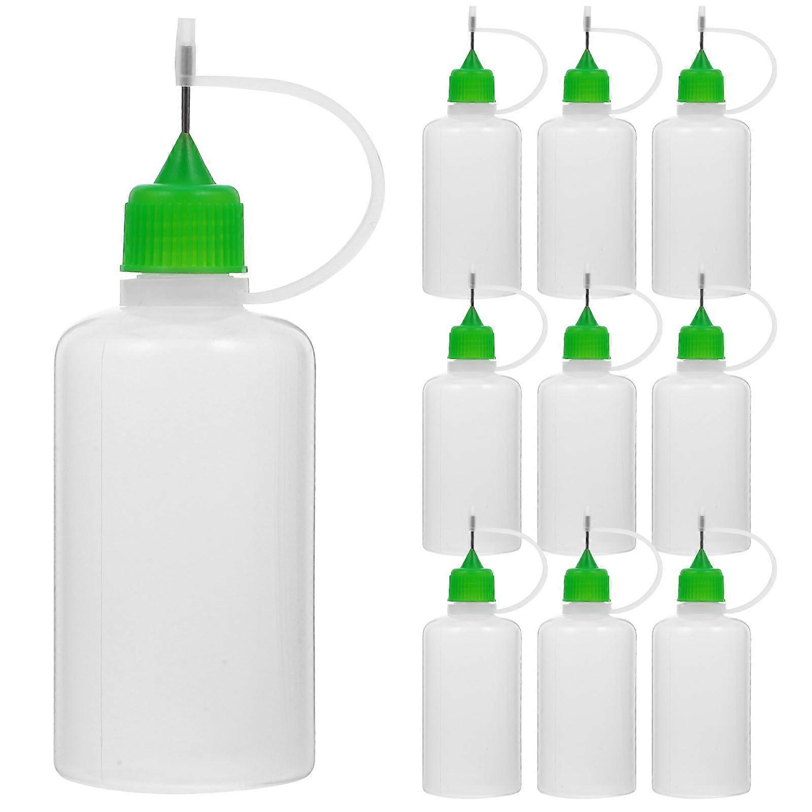 10pcs Glue Dispenser Bottles Needle Tip Bottles Empty Squeeze Bottles Glue Bottles (50ml)