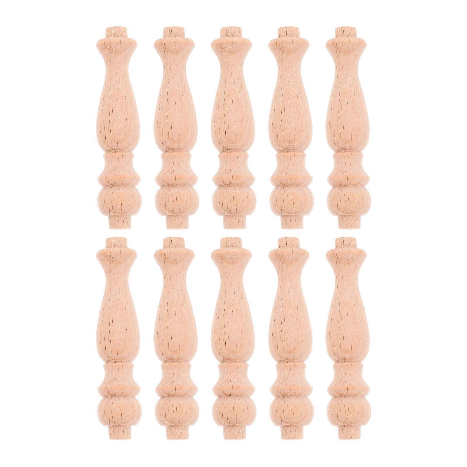 Ahşap Korkuluklar Ahşap Korkuluk Iğleri Çok Yönlü Tasarım El Sanatları Ev Dekorasyonu Haki 8.00X1.80X1.80CM 10 Adet