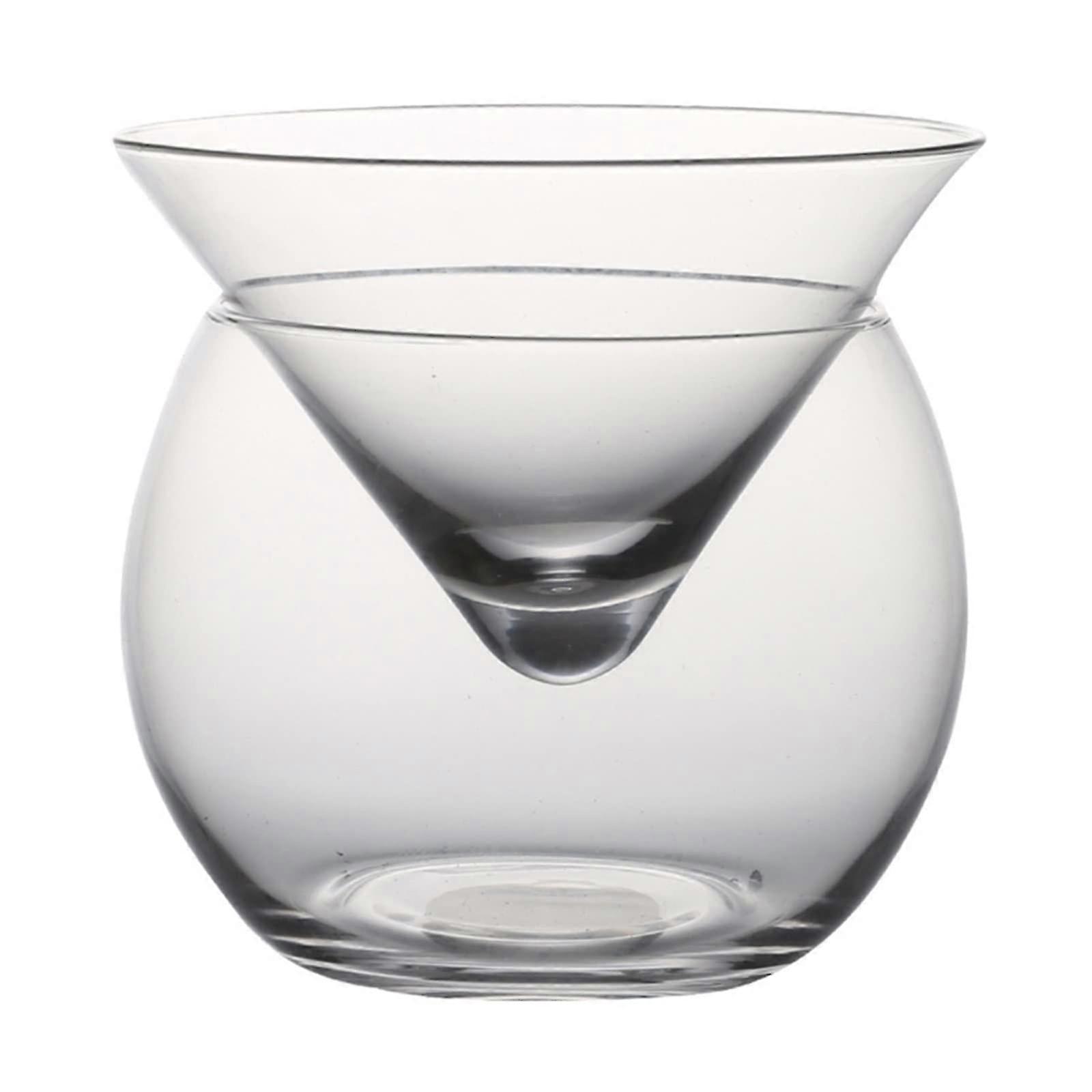 Drinking Glasses Triangular Cocktail Glass With Wine Mixing Layer (color: L)