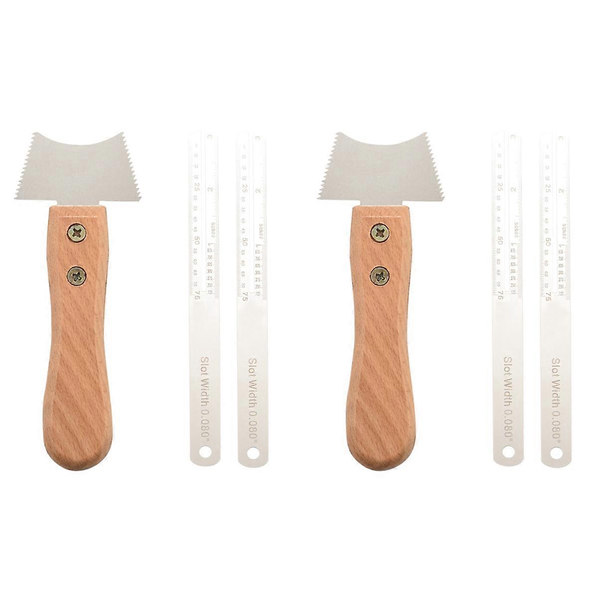 Guitar Fret Wire Groove Protector Ruler Fingerboard Replace Tool Set