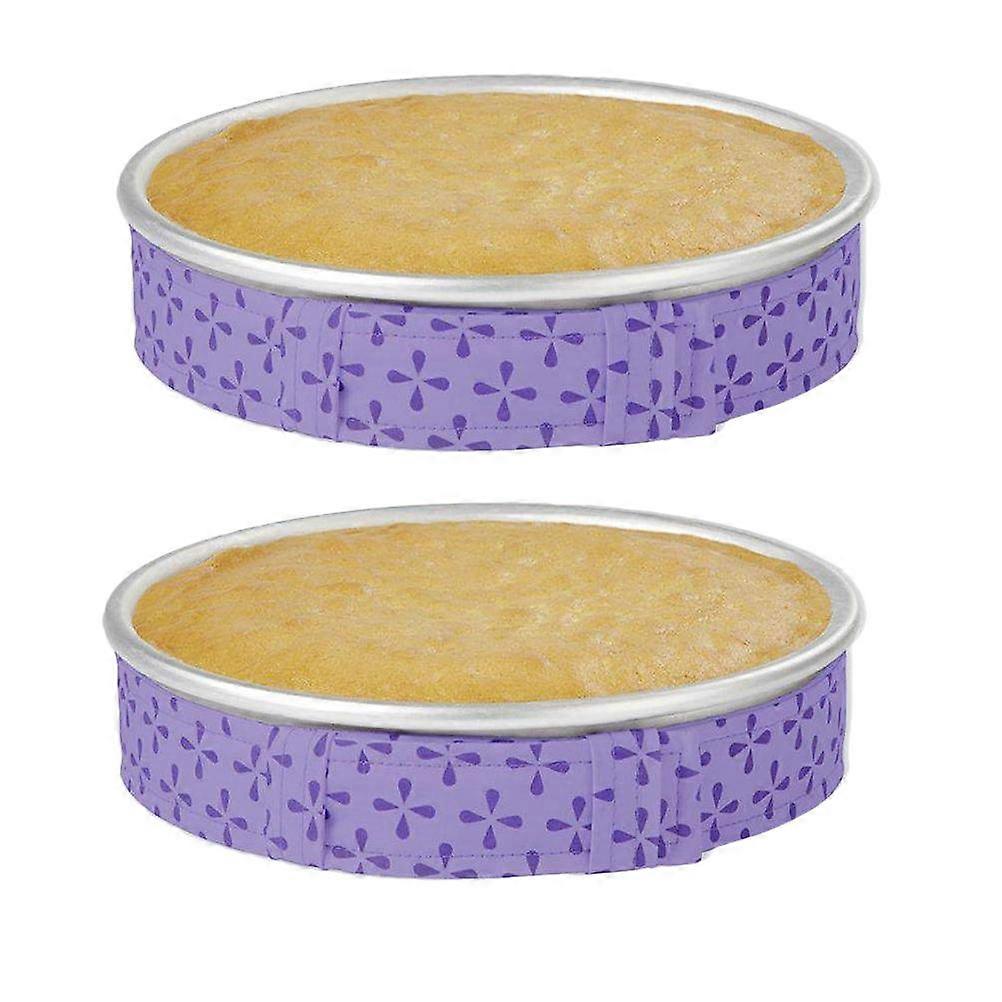 Baking Tool Baking Uniform Strip Anti-Deformation Cake Pan Belt Purple 80x3.7cm 2Pcs