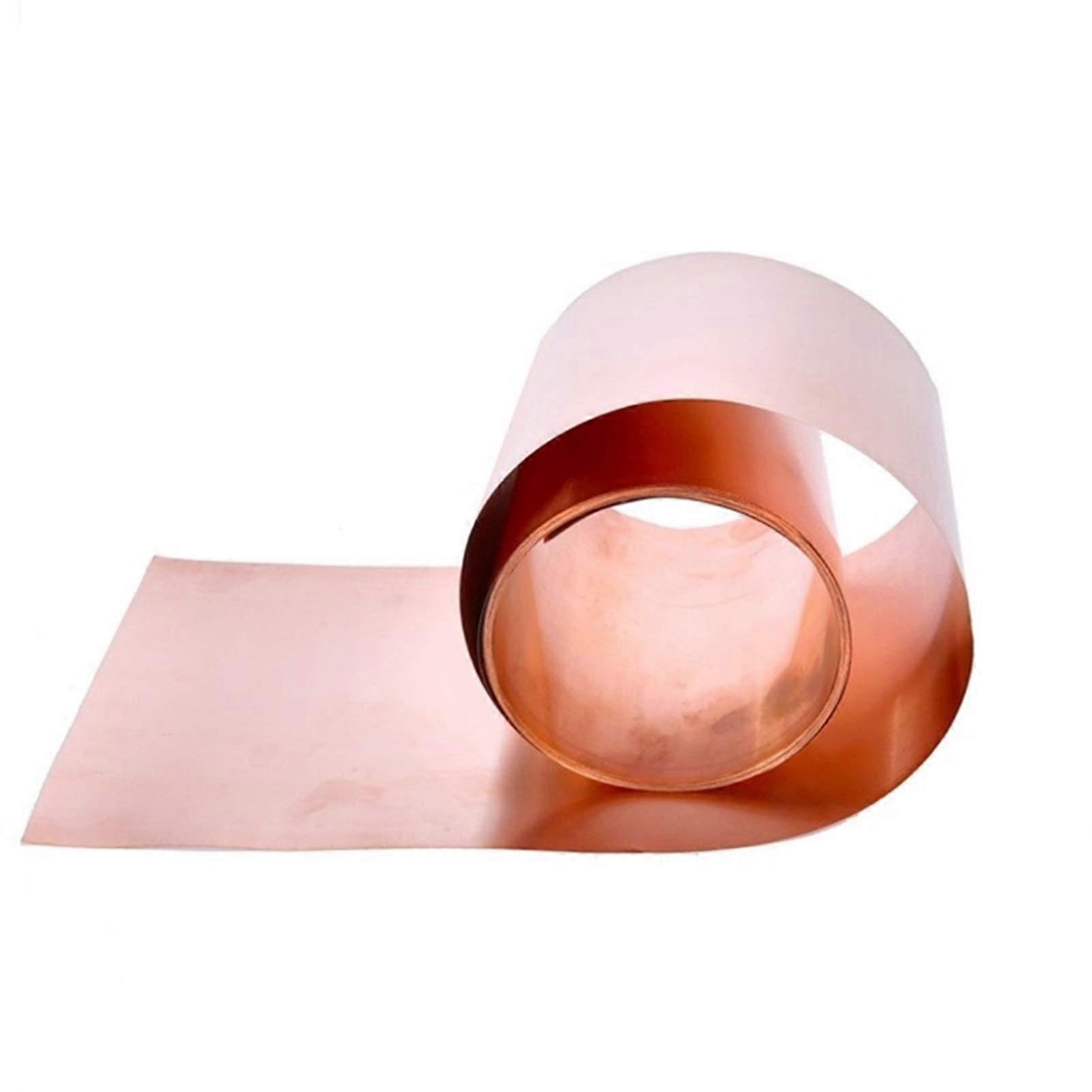 Xuhuhu Copper Foil Shielding Sheet 0.2mm Thick Double-Sided Conductive Roll 20-50mm Width 1 Meter Length