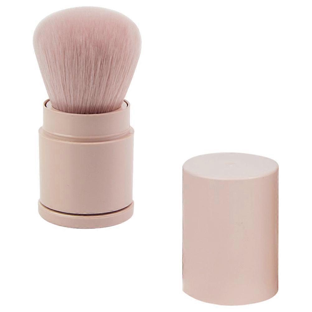 فرشاة كريم الأساس للمكياج فرشاة بودرة ناعمة فضفاضة لمزج كريم الأساس للمرأة مكياج يومي 6.5x3.5 سم وردي 1 عبوة
