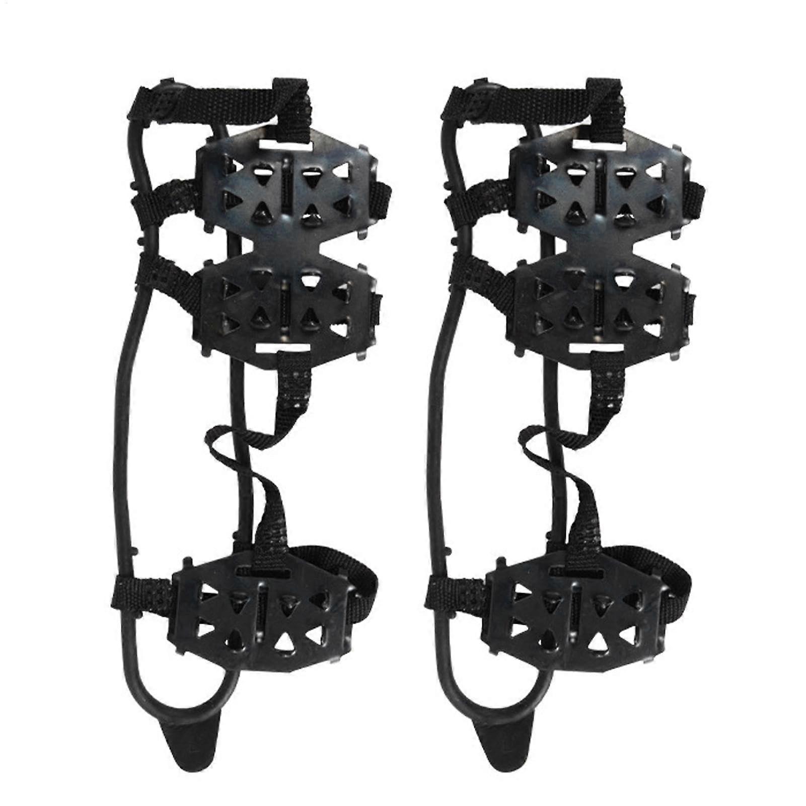 Gripper Spikes for Shoes and Boots | 24 Traction Ice Spikes for Climbing and Hiking | Black Size M