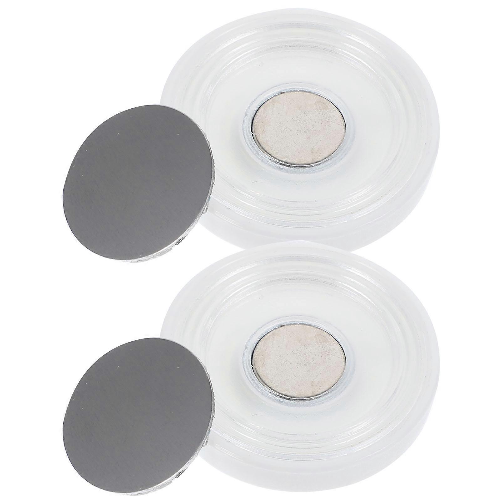 Magnetic Holder for Remote Control Key Holder Office Use PP Material 3X0.7CM Wall Mounting 2Pcs