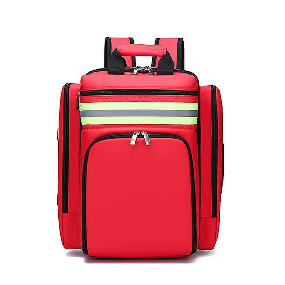 First Aid Bag Large Empty Trauma Backpack for Emergency Response Travel Camping Cycling Outdoor Survival Red