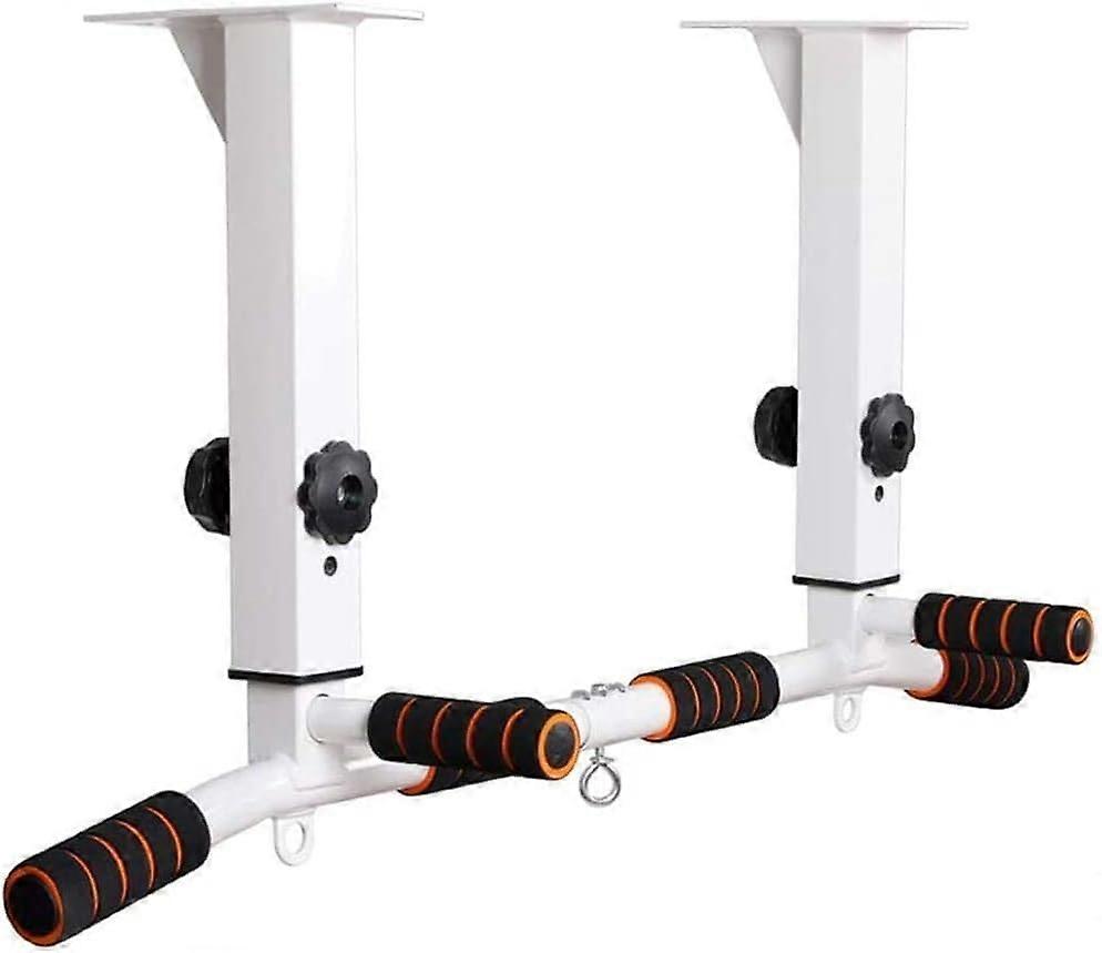 LLOOW Traction Bar With Comfortable Handles, Wall Mounted Pull Up Bar, Sit Up Training, White, Home Gym