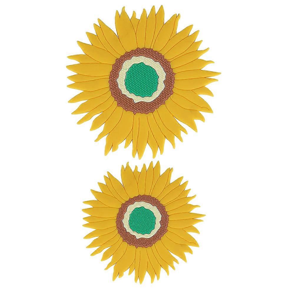 Sunflower Table Mats Heat Resistant & Slip Resistant Placemats for Dining Tables Soft, Non Skid Surface, Floral Design, Protection Against Heat