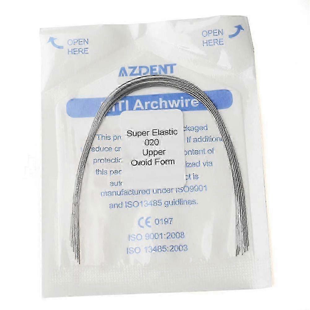 10pcs Dental Orthodontics Arch Wire Super Elastic Niti Round Ovoid for Upper/Lower Use