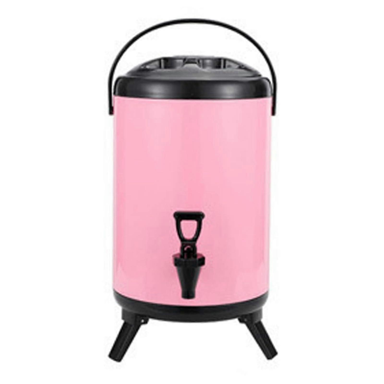 Isolated Drink Dispenser, 8 Liter Stainless Steel Thermos Coffee Carafe with Tap for Parties and Events