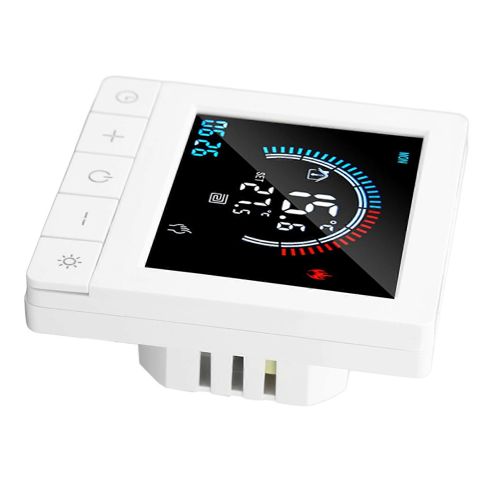 Floor Heating Thermostat LCD Display Touch Control Intelligent Timing Programmable Home Heating Controller AC 90‑240V 16A Electric Heating with WIFI 
