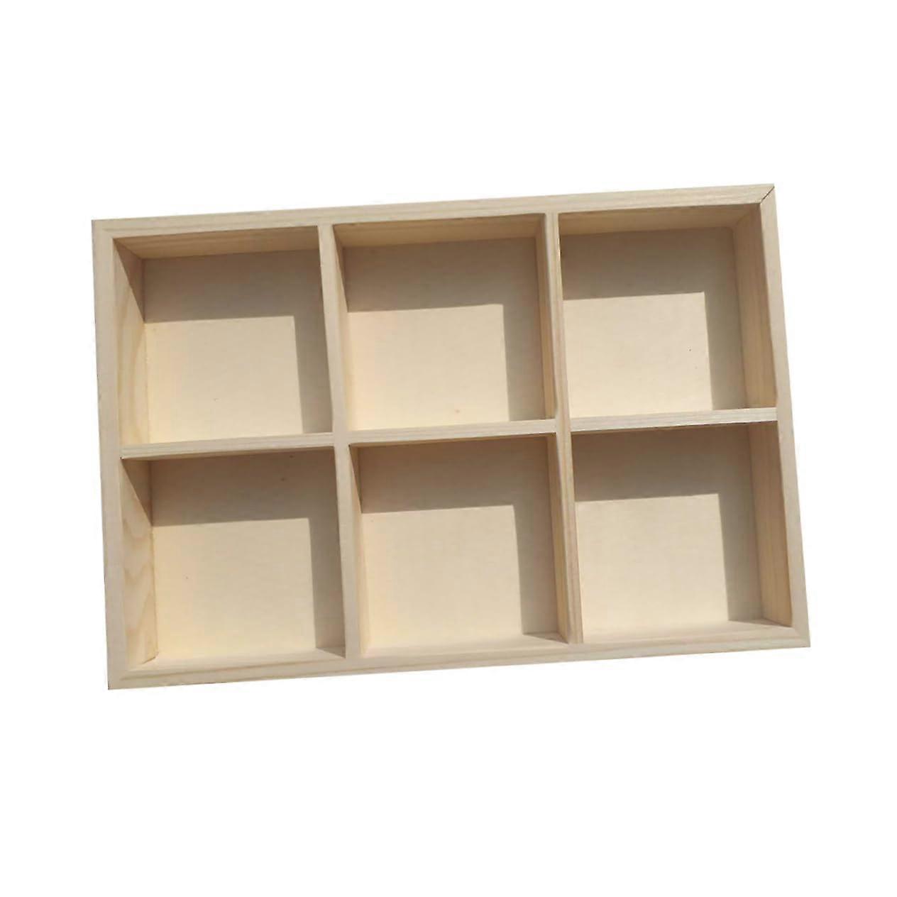 Wooden Pigment Container Box for Coloring Pens and Paints - Empty Storage Box for Art Supplies and Craft Materials