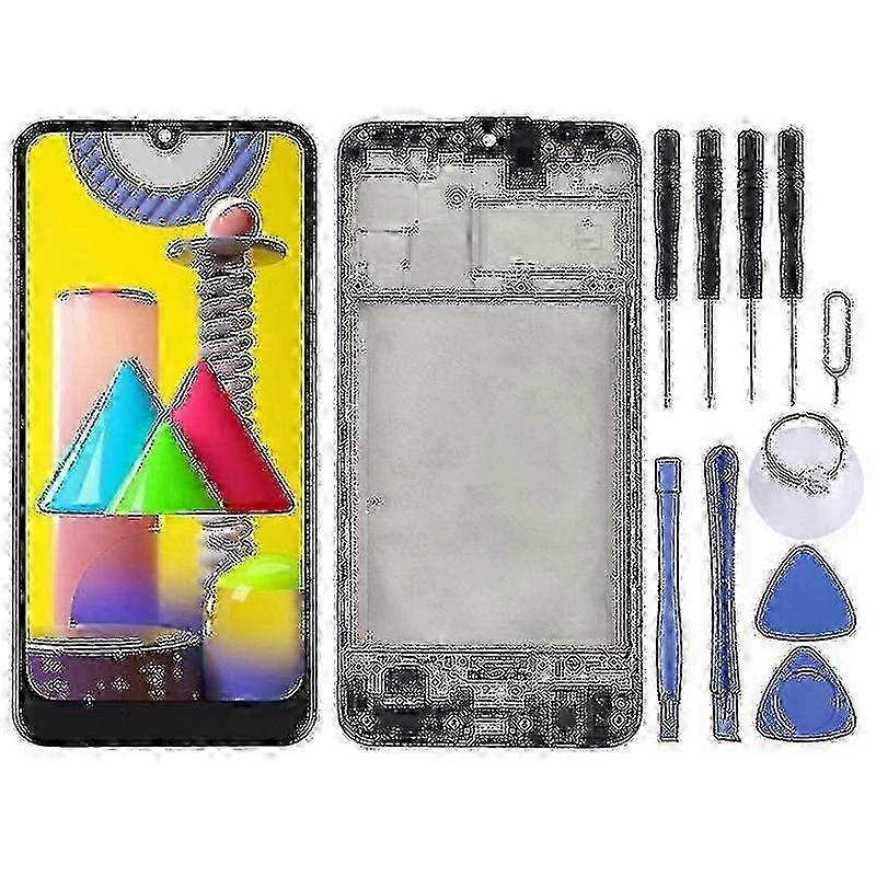 Tft écran LCD pour Samsung Galaxy M31 / Galaxy M31 Prime Digitizer Assemblage complet avec cadre (noir)