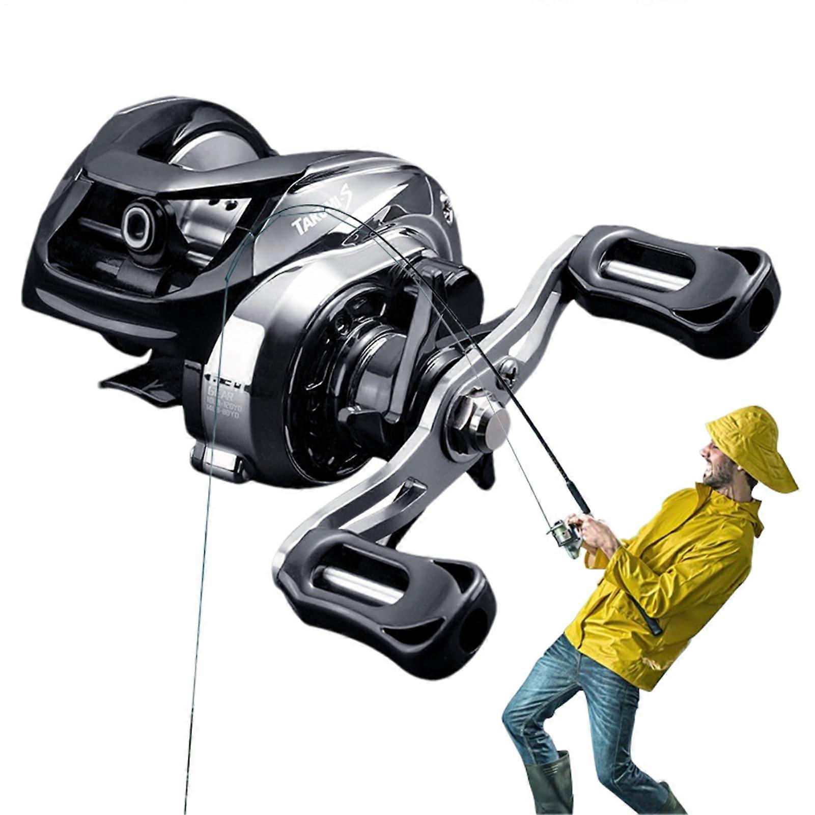Fishing Reels for Saltwater and Freshwater, 6.3:1 Gear Ratio, High Power Drag System, Ideal for Bass, Salmon, and Grouper