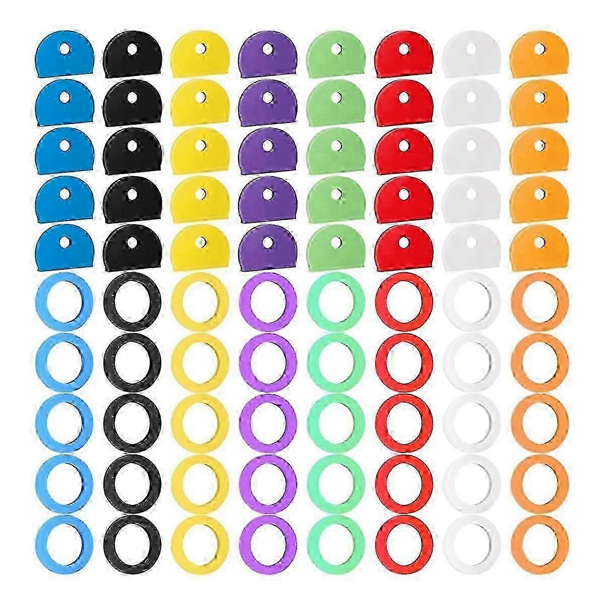 80 Pieces Colorful Key Covers and Identifiers Set for Organizing Keys