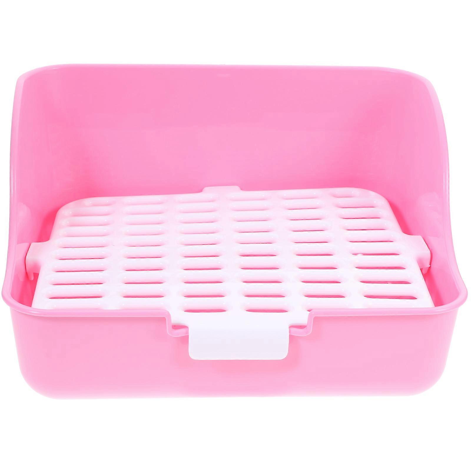 Rabbit Litter Box Pet Toilet for Small Animals Easy Install Potty Trainer for Rabbits Guinea Pigs Ferrets Compact Design for Cages