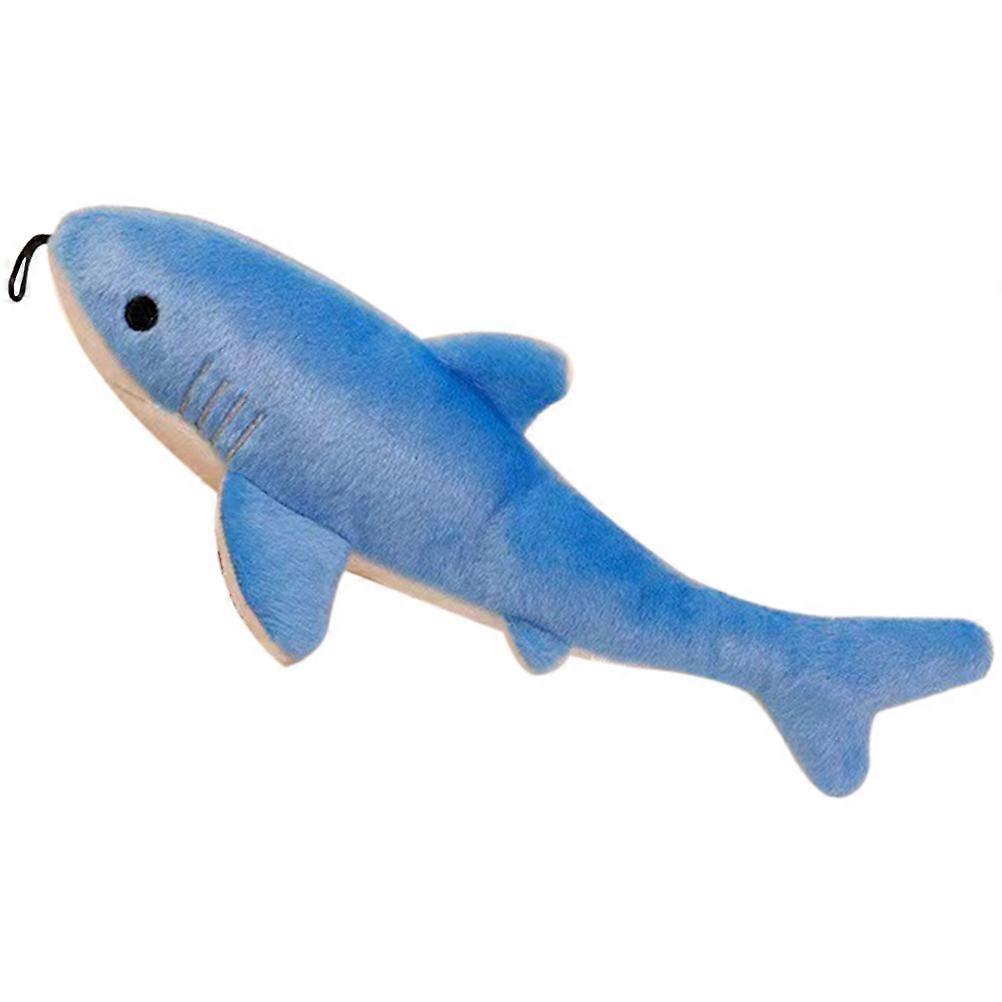 Squeaky Shark Plush Dog Chew Toy for Teeth Grinding & Mental Stimulation, Durable Bite Resistant Pet Plaything