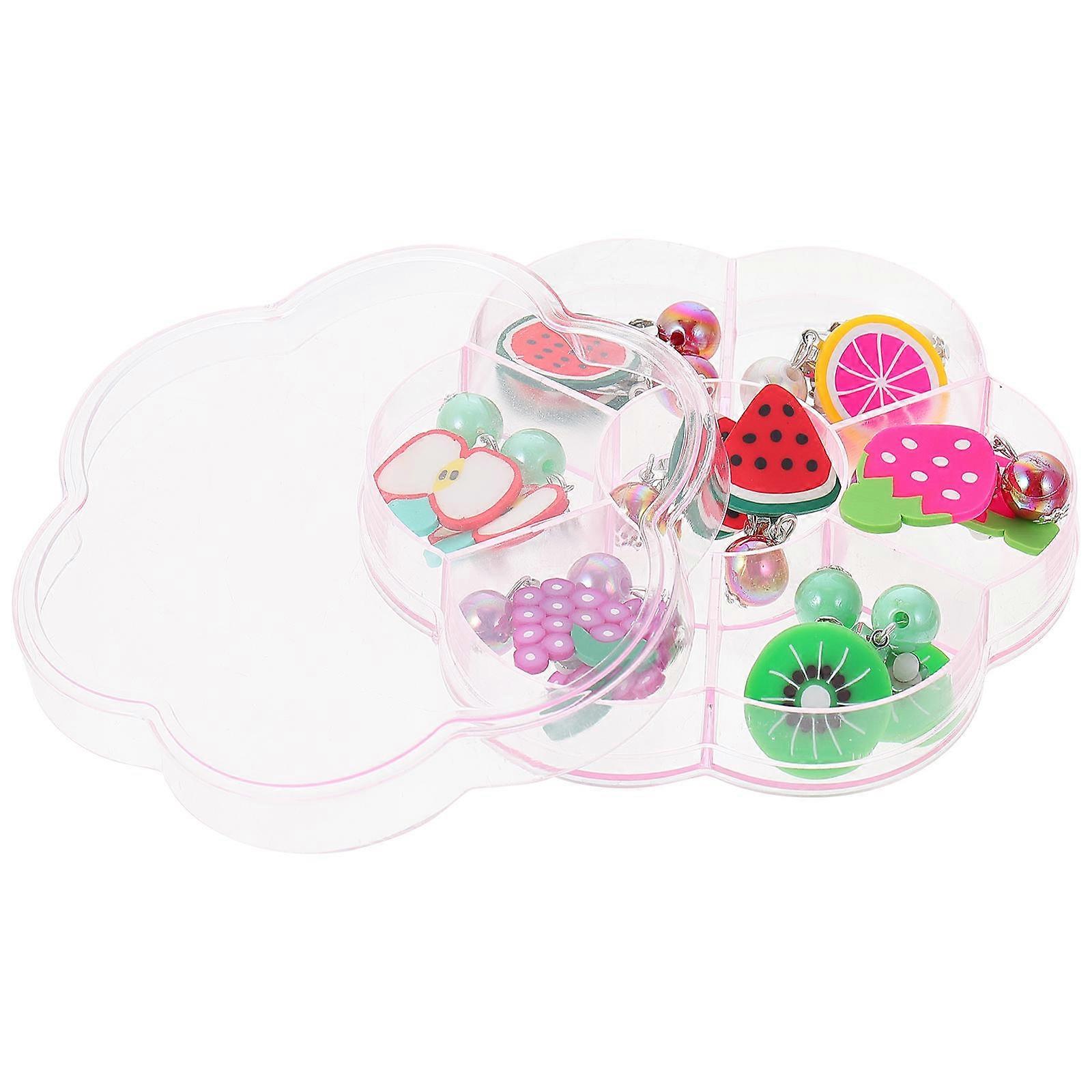 It looks like you're referring to a product listing for **non pierced clip on earrings** featuring a **cute tassel and soft fruit design**, perfect