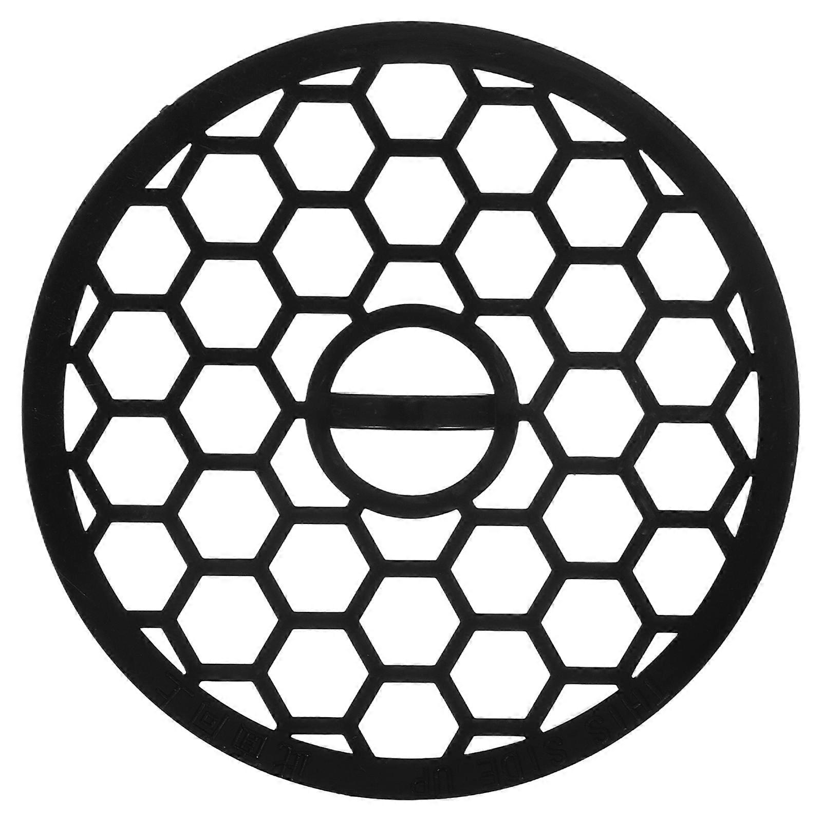 Black Plastic Filter Screen for Camper, RV, and Yacht Floor Deck Drain – Debris Strainer for Bathrooms and Toilets Ensuring Smooth Water Flow and