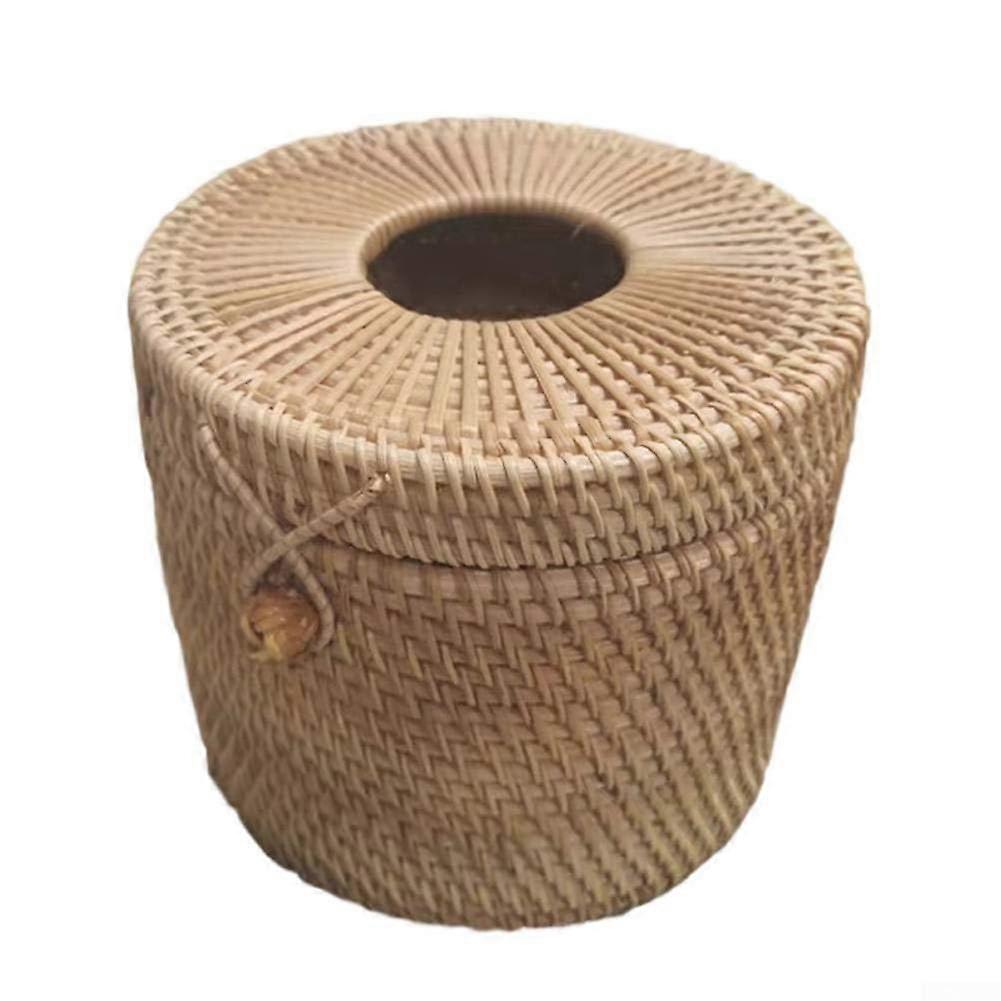 Rectangular Rattan Tissue Box - Slim Design, Elegant Style, Decorative Storage for Tissues, Durable Material, Brown Color
