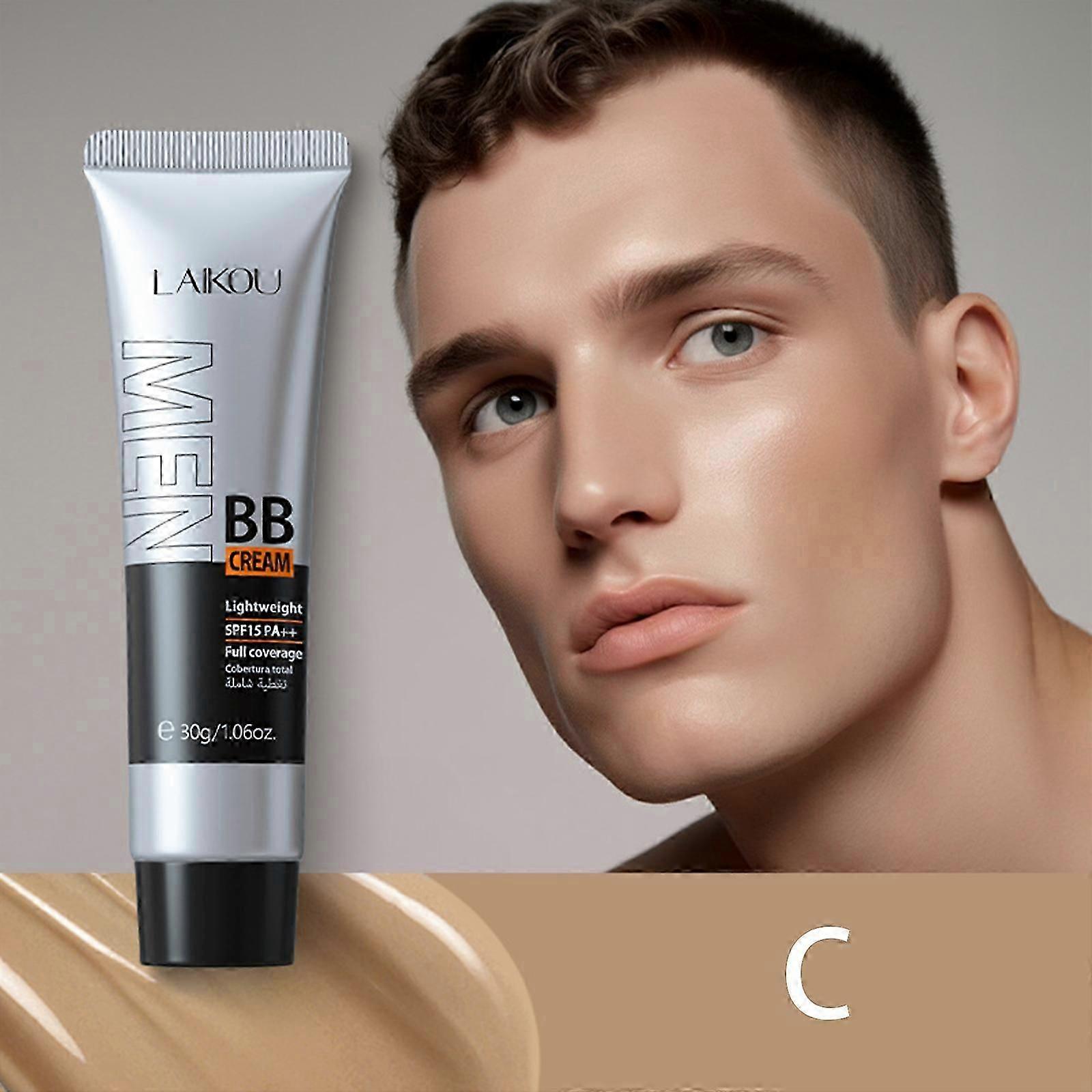 BB Cream للرجال، كريم أساس مرطب ملون BB، كريم تصحيح لون خافي العيوب للرجال، لتغطية الشوائب