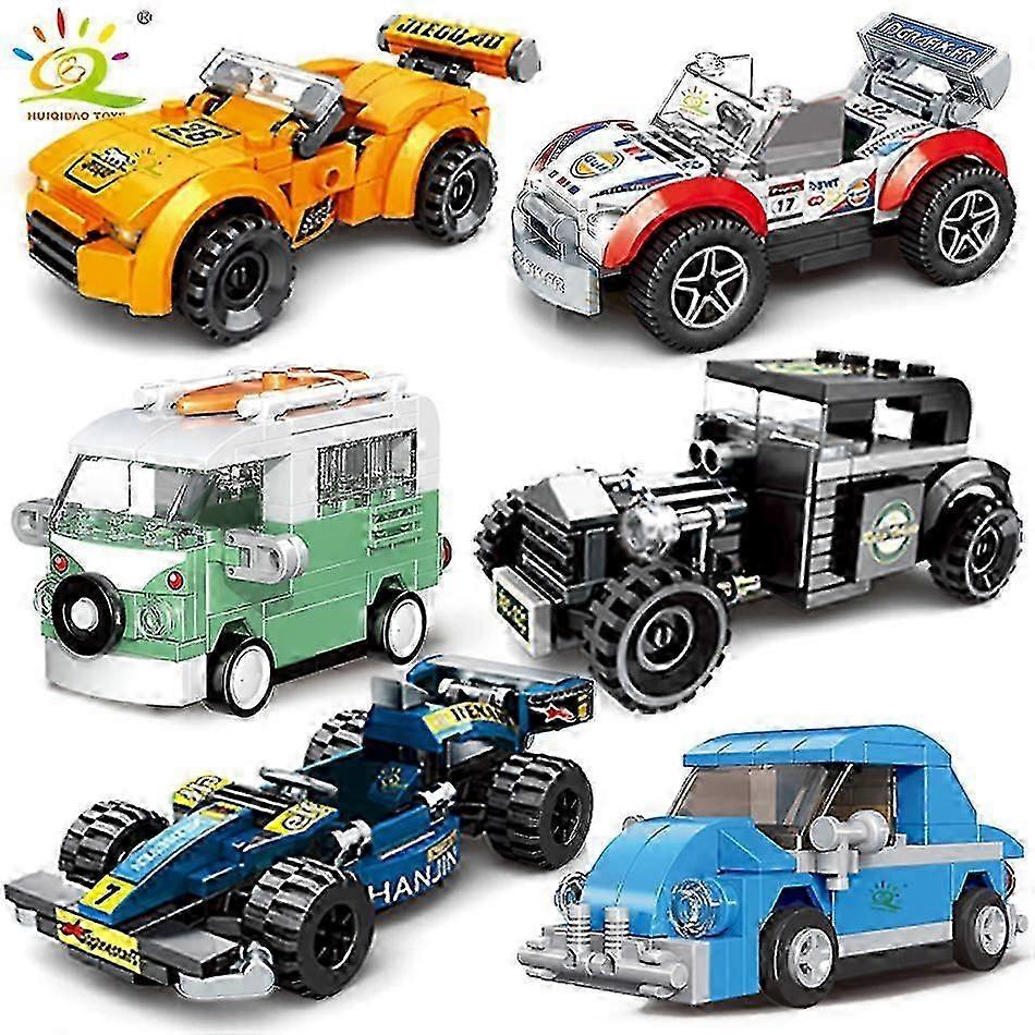 Huiqibao Swat 警察船 597pcs 8in1 ビルディングブロックセットシティトラックレンガ 子供のための警官の建設おもちゃ 男の子