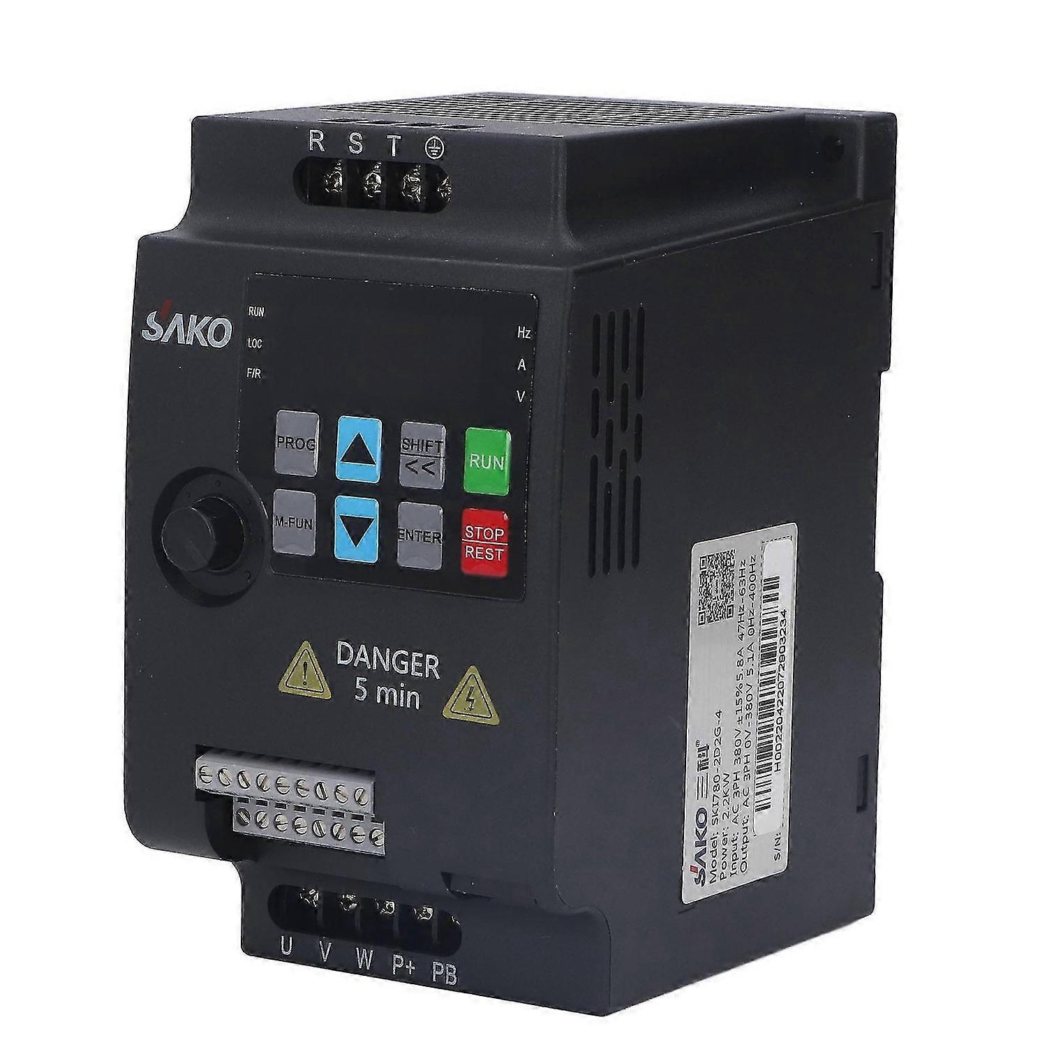 3 Phase Mini Frequency Converter Copper Core Coil Frequency Inverter Input AC380V Output AC0380V 2.2KW IP20