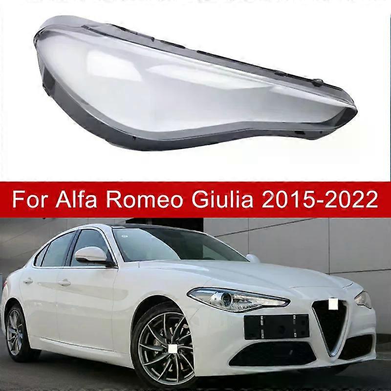 For Alfa Romeo Giulia 2015-2022 Headlamp Transparent Cover Lamp Shade Headlight Shell Lens Plexiglass Replace Original Lampshade