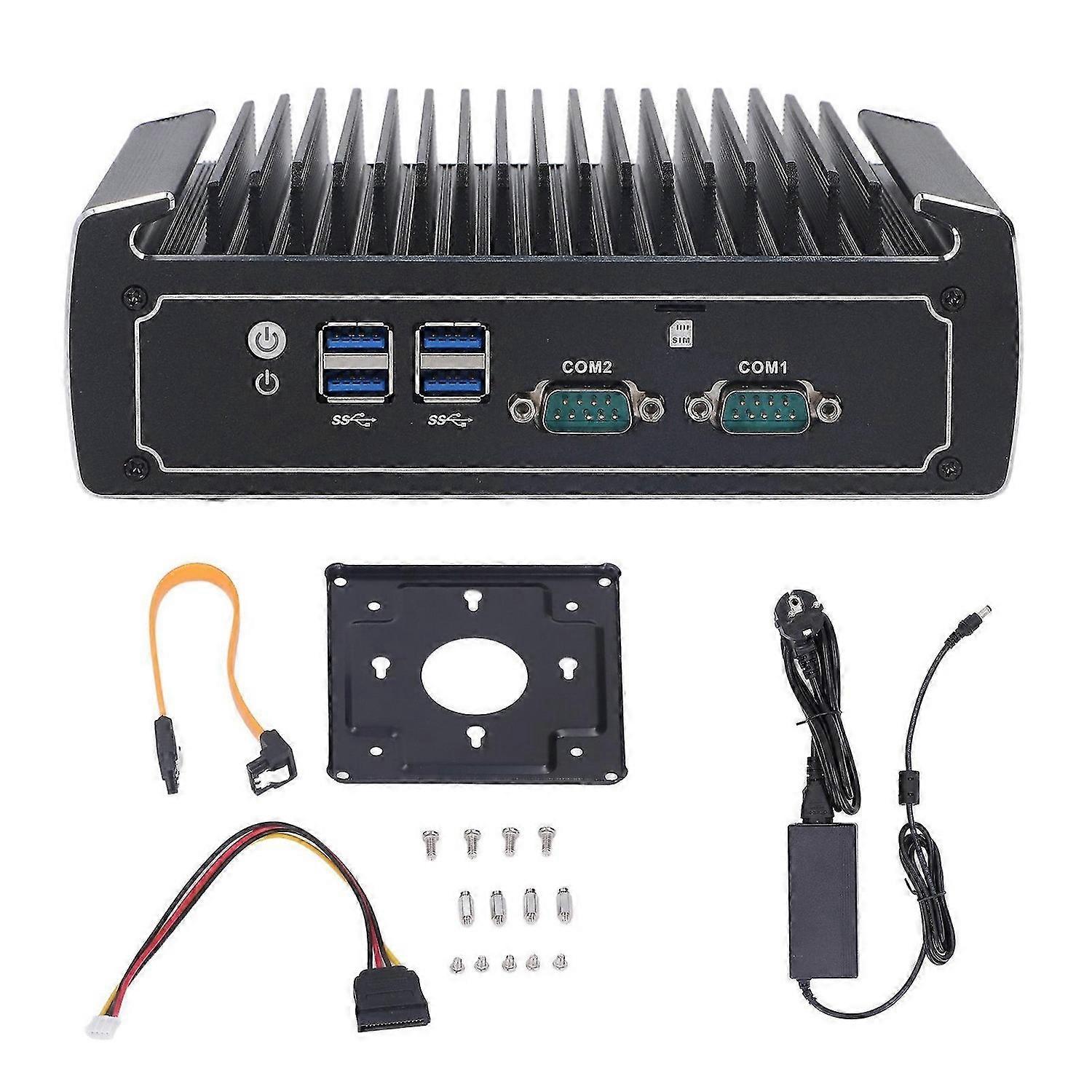 Mini PC Powerful 8G Storage 128G Memory Fanless Embedded Industrial Computer Industrial Desktop PC 100240V EU Plug