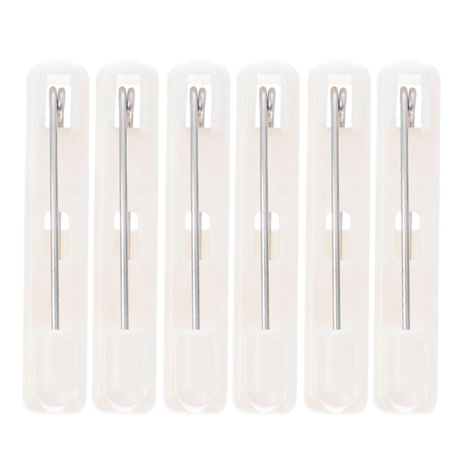 300 Pcs Bar Brooch Pin Badge Clasp Name Tag Pins for Work Number Cards